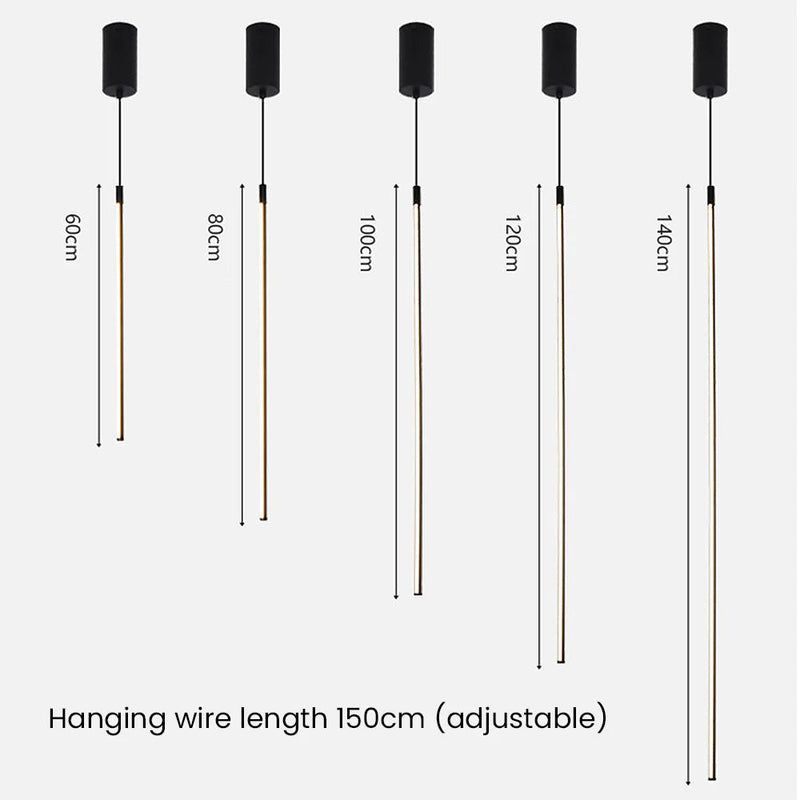 Minimalistische  LED-Hängelampe aus Aluminium