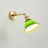 Einstellbar Vintage-Wandlampe aus grünem Glas