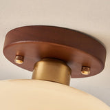Kleine weiße Vintage-Deckenlampe für den Flur