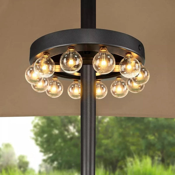 Glanzschirm| Elegante und vielseitige Sonnenschirmlampe