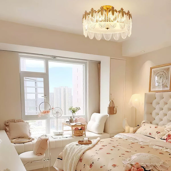 Dekorativer runder Kronleuchter aus Glas für das Wohn- oder Esszimmer