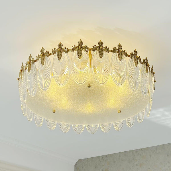 Dekorativer runder Kronleuchter aus Glas für das Wohn- oder Esszimmer