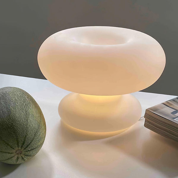 Moderne Glas-Donut-Tischlampe
