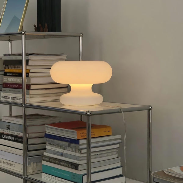 Moderne Glas-Donut-Tischlampe
