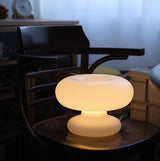 Moderne Glas-Donut-Tischlampe