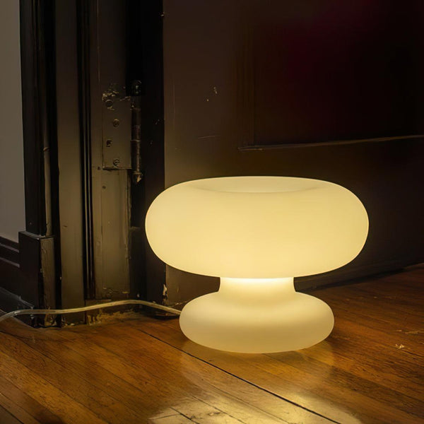 Moderne Glas-Donut-Tischlampe