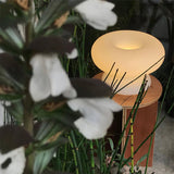 Moderne Glas-Donut-Tischlampe