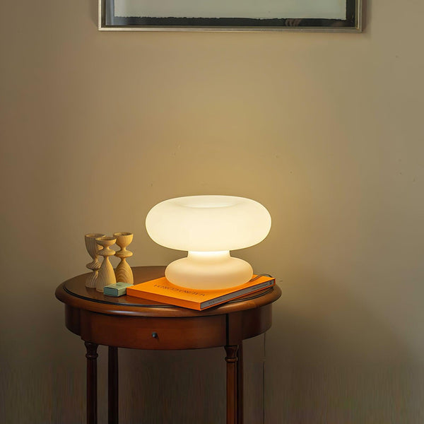 Moderne Glas-Donut-Tischlampe