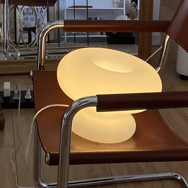 Moderne Glas-Donut-Tischlampe