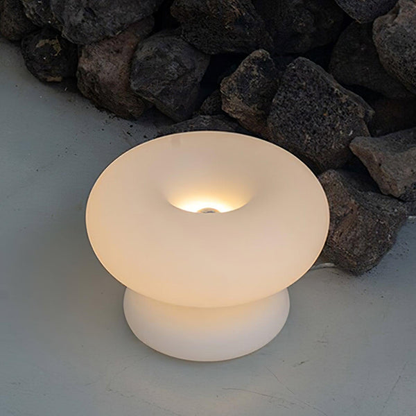 Moderne Glas-Donut-Tischlampe