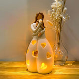 Romantische beige Tischlampe
