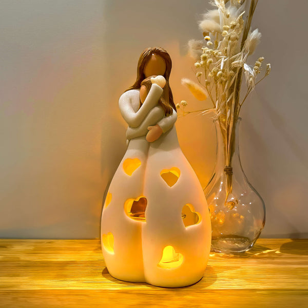Romantische beige Tischlampe
