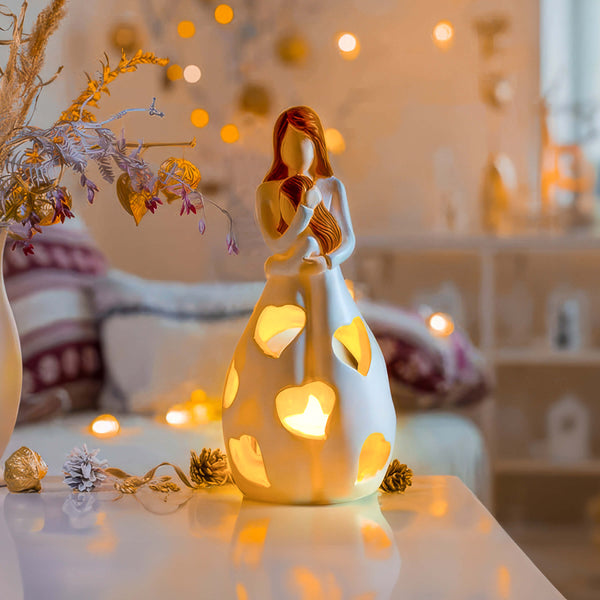 Romantische beige Tischlampe