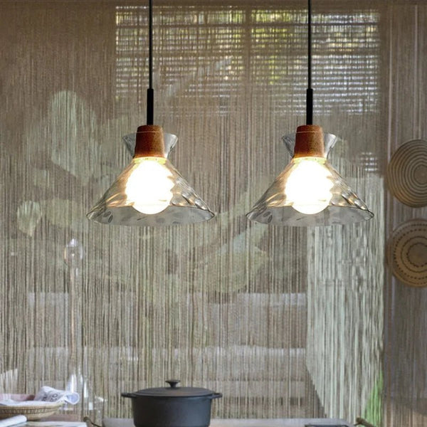 Minimalistische Art Ripple Glas-Hängelampe