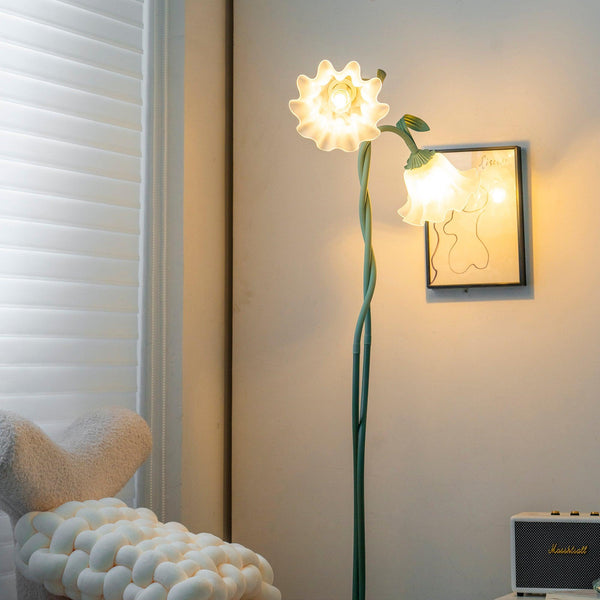 Elegante Calla Blumen Weiß Stehlampe