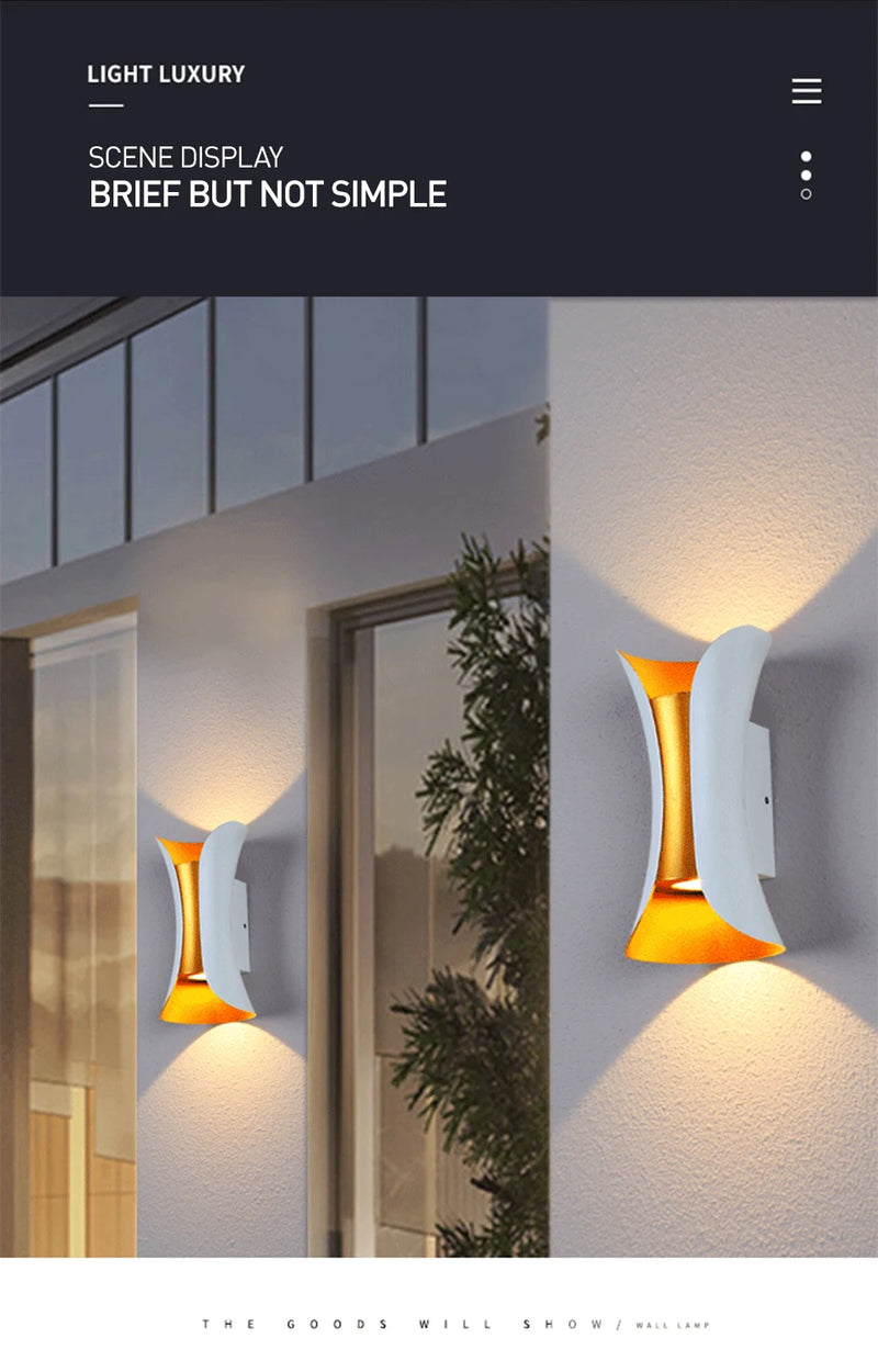 Nordluxo LED Wandleuchte Modern – IP65 Wasserdicht | Für Innen & Außen