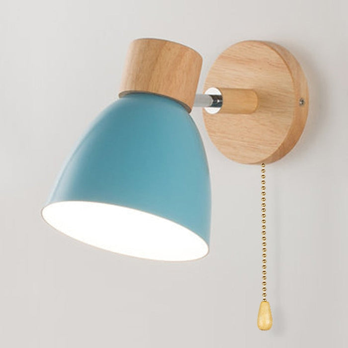 Yadiel - Skandinavische Hängewandlampe aus Holz