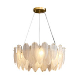 Feather - Luxuriöse Pendelleuchte mit Glasfedern