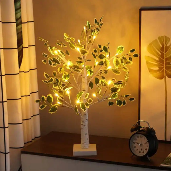 Weihnachten Grüne Blätter Led Baum Lichter