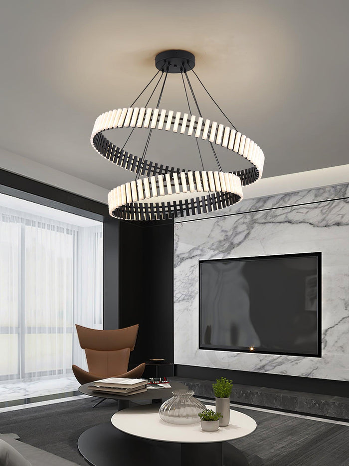 Eleganter hängender LED-Kronleuchter mit warmem, neutralem und kühlem Licht