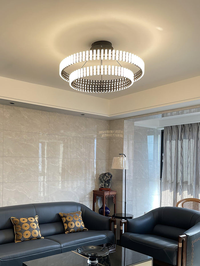Eleganter hängender LED-Kronleuchter mit warmem, neutralem und kühlem Licht