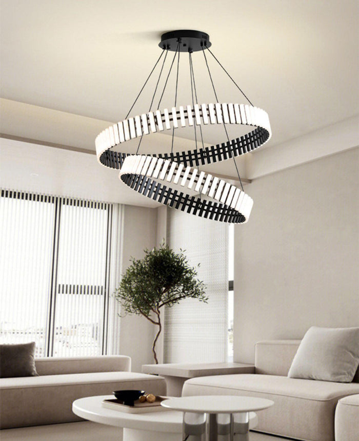 Eleganter hängender LED-Kronleuchter mit warmem, neutralem und kühlem Licht