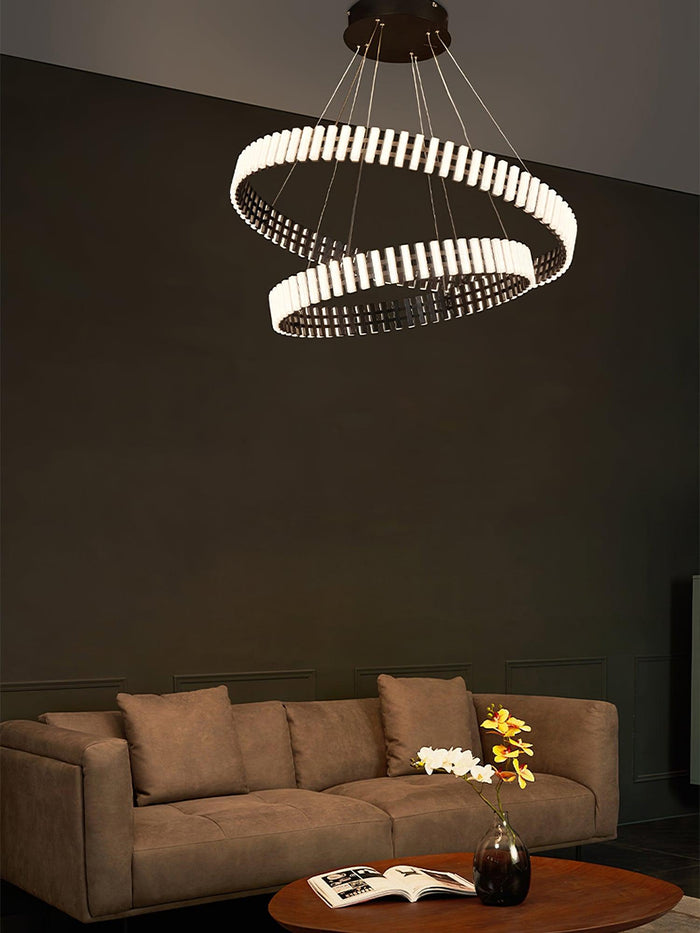 Eleganter hängender LED-Kronleuchter mit warmem, neutralem und kühlem Licht