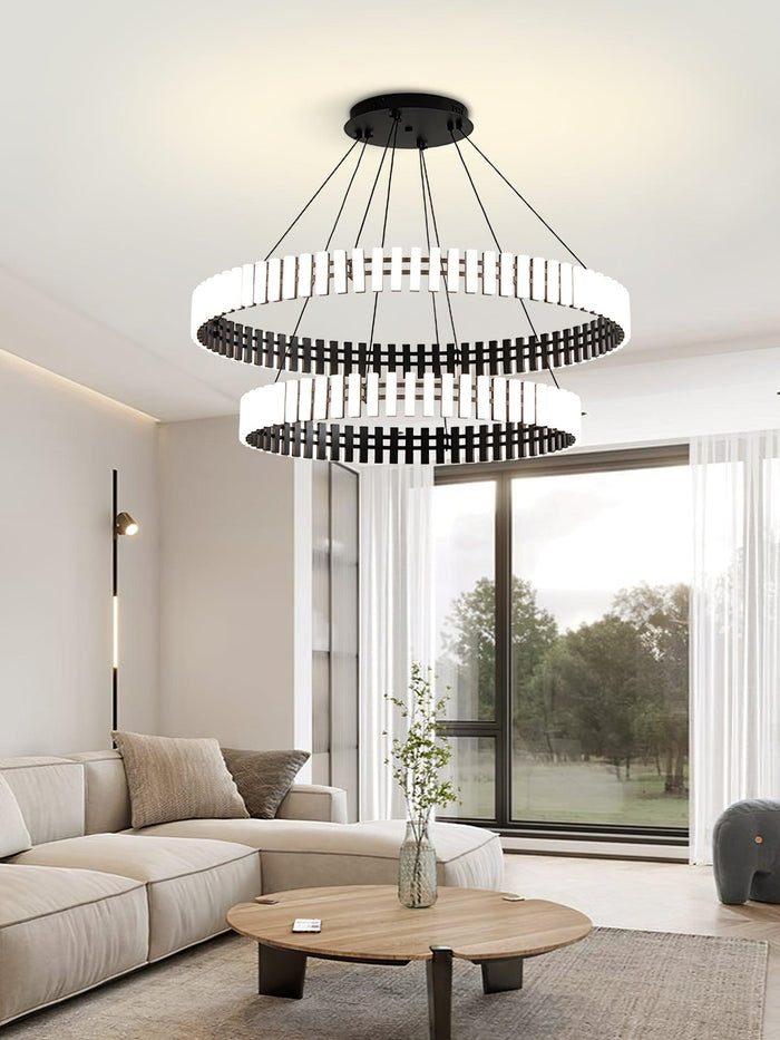 Eleganter hängender LED-Kronleuchter mit warmem, neutralem und kühlem Licht