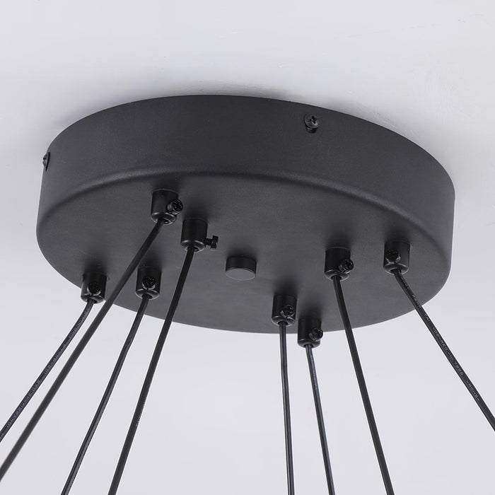 Eleganter hängender LED-Kronleuchter mit warmem, neutralem und kühlem Licht