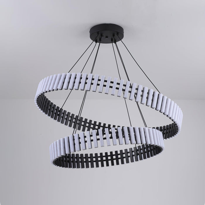 Eleganter hängender LED-Kronleuchter mit warmem, neutralem und kühlem Licht
