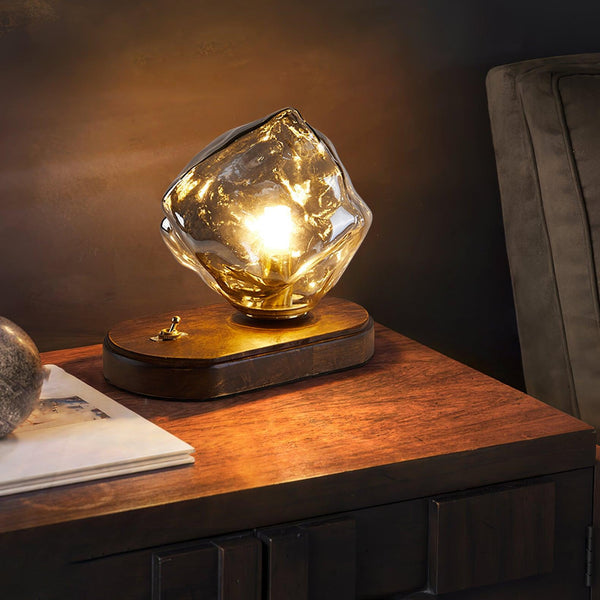 Eis Stein Glas Atmosphärische Tischlampe