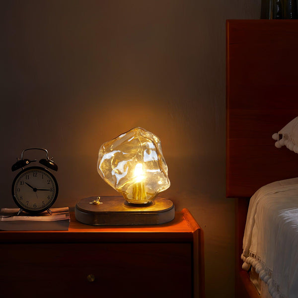 Eis Stein Glas Atmosphärische Tischlampe