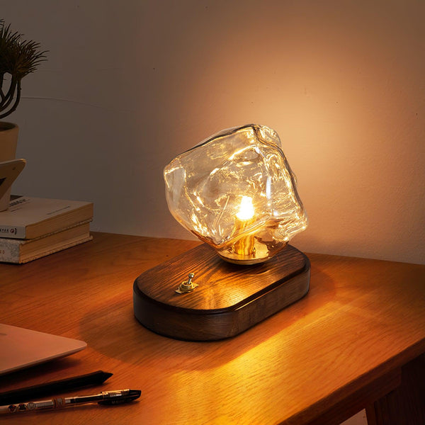 Eis Stein Glas Atmosphärische Tischlampe