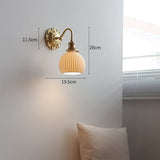 Messing-Keramik-Wandlampe