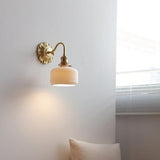 Messing-Keramik-Wandlampe