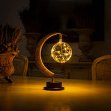 Enchanted Glas Mond Lampe mit warmem Licht für auf dem Tisch