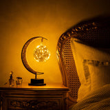 Enchanted Glas Mond Lampe mit warmem Licht für auf dem Tisch