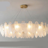 Feather - Luxuriöse Pendelleuchte mit Glasfedern