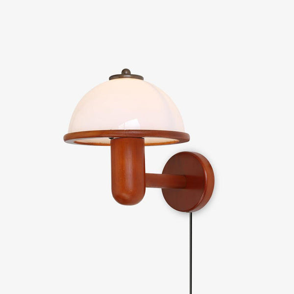 Pilz-Wandlampe aus Holz