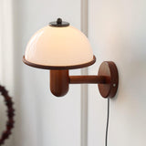 Pilz-Wandlampe aus Holz