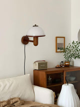 Pilz-Wandlampe aus Holz