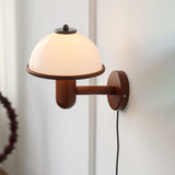 Pilz-Wandlampe aus Holz