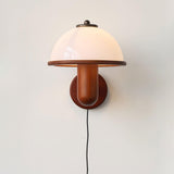 Pilz-Wandlampe aus Holz