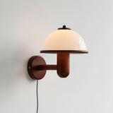 Pilz-Wandlampe aus Holz