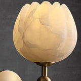 Marmorwandlampe in Form einer Rose