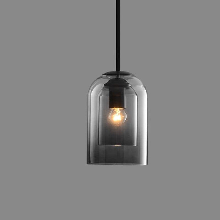 Mica Mid-Century Hängelampen mit Doppelglas