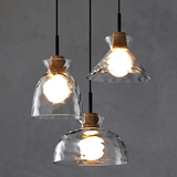 Minimalistische Art Ripple Glas-Hängelampe