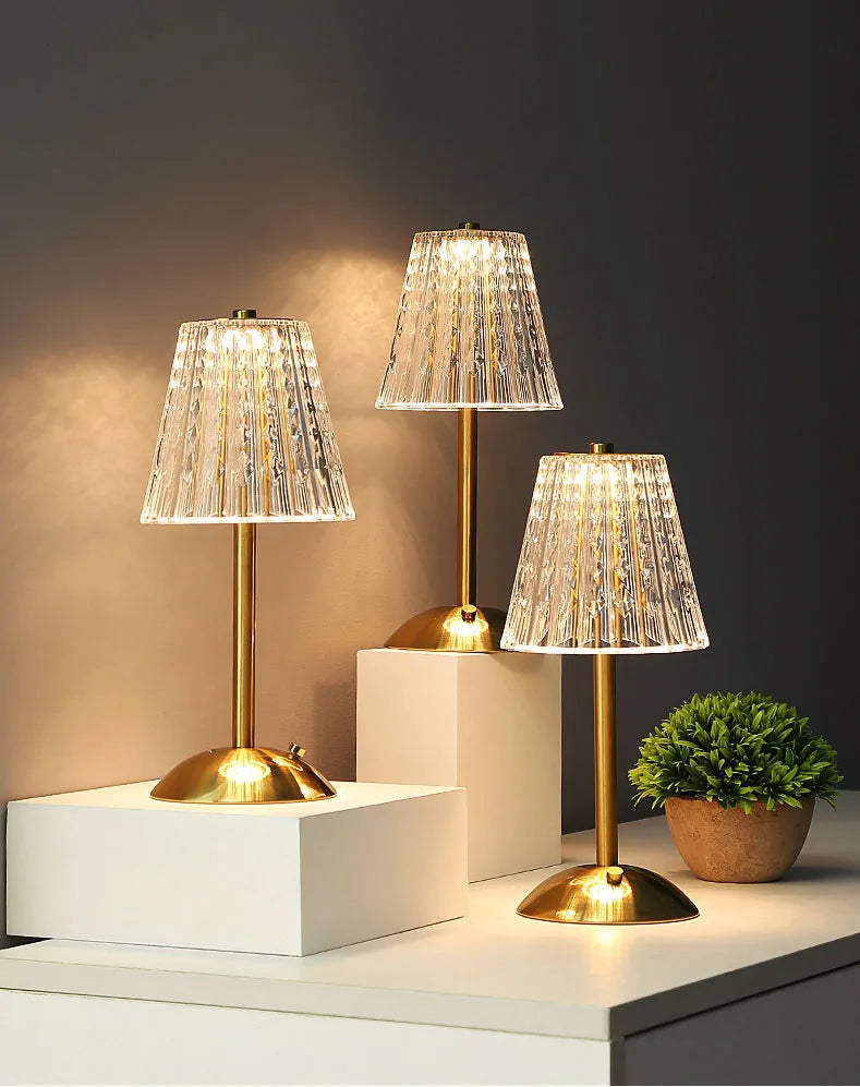 Aurora CrystalTouch – Klassische Kristall-LED-Tischlampe mit Touchbedienung