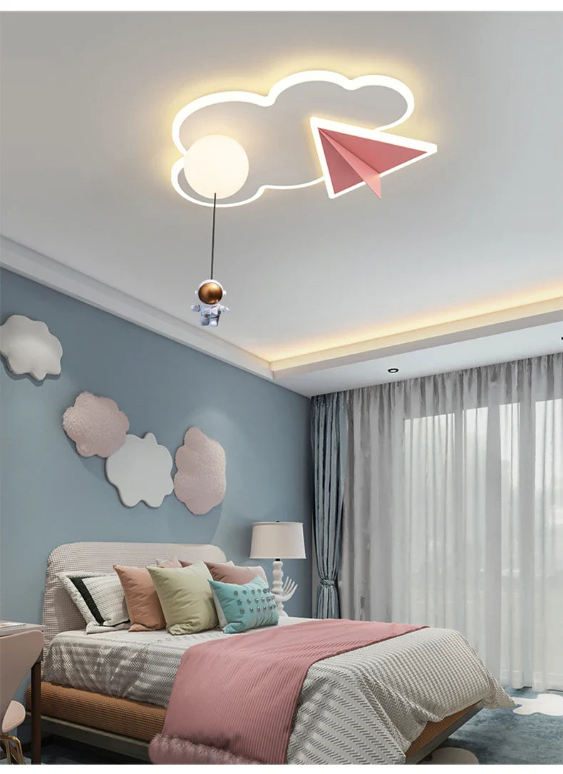CosmoGlow LED Astronauten Wolken-Deckenleuchte