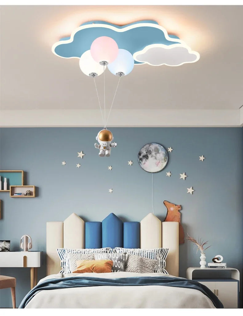 Nordische Astronauten-Wolken-LED-Hängelampe